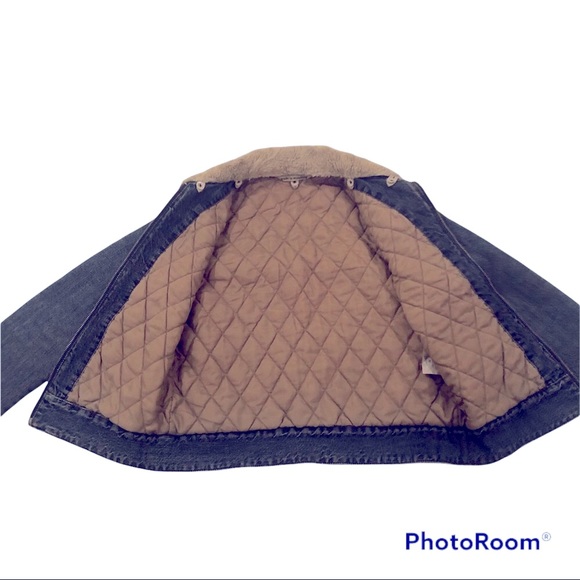 Mavi Jean Jacket, vintage Cassidy lined w/ detachable sherpa collar, L - Picture 5 of 14